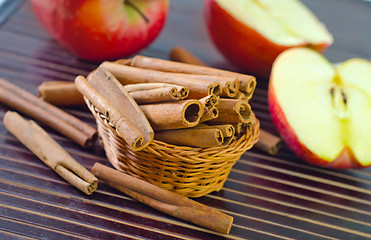 Image showing apples and cinnamon