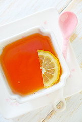 Image showing jasmin tea with lemon