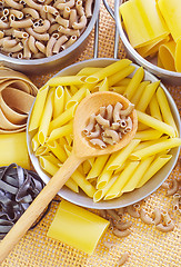 Image showing different raw pasta