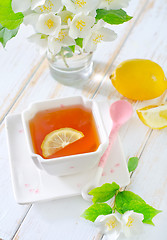 Image showing jasmin tea with lemon