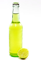 Image showing A Bottle of Beer with a Lime