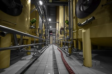 Image showing Industrial interior with welded silos