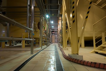 Image showing Industrial interior with welded silos