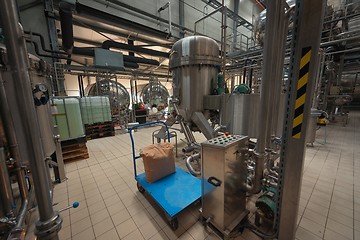 Image showing Industrial interior of an alcohol factory