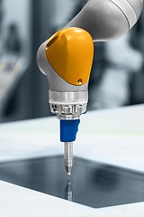 Image showing Robotic arm closeup photo