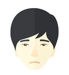 Image showing Face of a sad japanese guy.
