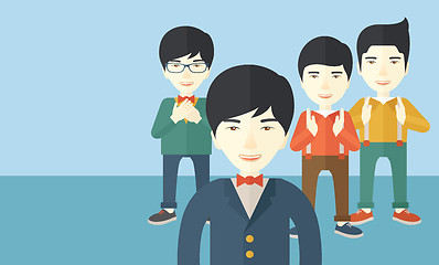Image showing Handsome asian businessmen