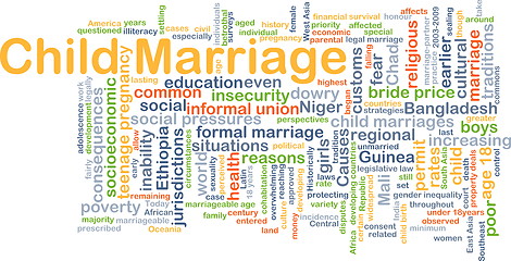 Image showing Child marriage background concept