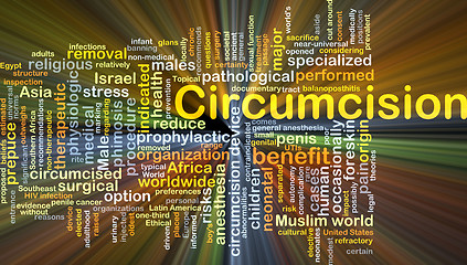 Image showing Circumcision background concept glowing