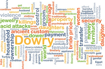 Image showing Dowry background concept