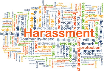 Image showing Harassment background concept