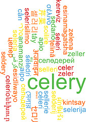 Image showing Celery multilanguage wordcloud background concept