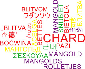 Image showing Chard multilanguage wordcloud background concept