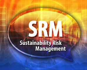 Image showing SRM acronym word speech bubble illustration