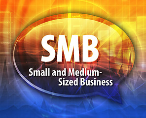 Image showing SMB acronym word speech bubble illustration