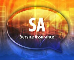 Image showing SA acronym word speech bubble illustration