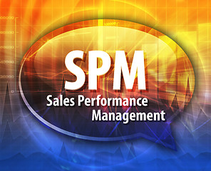 Image showing SPM acronym word speech bubble illustration