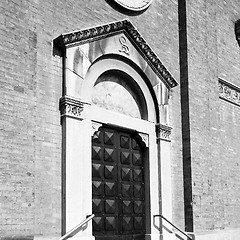 Image showing old   door    in italy old ancian wood and traditional  texture 