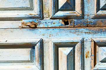 Image showing blue  in   wall and  morocco africa  