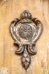 Image showing  traditional   door    in italy     traditional  texture 