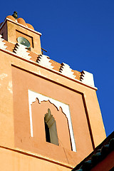 Image showing  muslim  in morocco  africa  minaret religion and  blue    sky