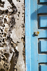 Image showing concrete wall  in africa the old wood  facade home and safe padl