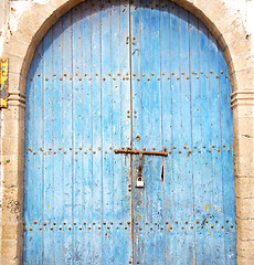 Image showing historical in  antique building door morocco style africa   wood