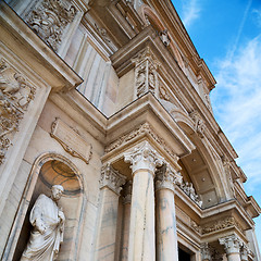 Image showing column old architecture in italy europe milan religion       and