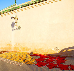 Image showing street lamp old construction in africa morocco and  leather near