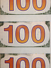 Image showing hundred dollar bank notes