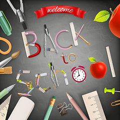 Image showing Welcome back to school. EPS 10