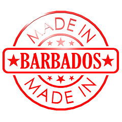 Image showing Made in Barbados red seal