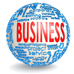 Image showing Business word on the sphere