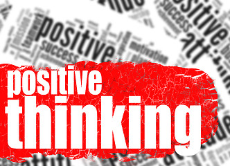 Image showing Word cloud positive thinking