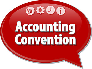 Image showing Accounting convention Business term speech bubble illustration
