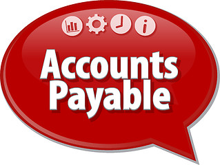 Image showing Accounts Payable Business term speech bubble illustration