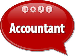 Image showing Accountant Business term speech bubble illustration