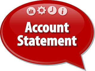 Image showing Account statement Business term speech bubble illustration