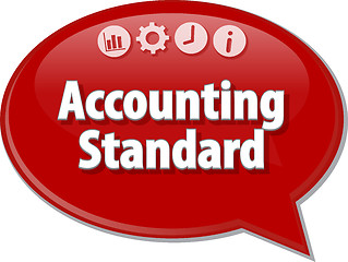 Image showing Accounting standard Business term speech bubble illustration