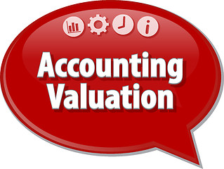 Image showing Accounting valuation Business term speech bubble illustration