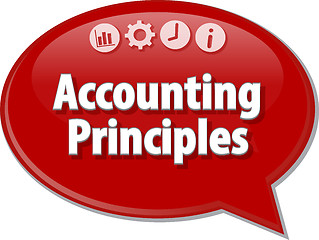 Image showing Accounting principles Business term speech bubble illustration