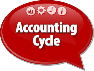 Image showing Accounting Cycle Business term speech bubble illustration