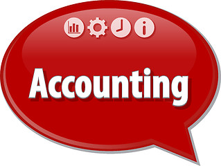 Image showing Accounting Business term speech bubble illustration