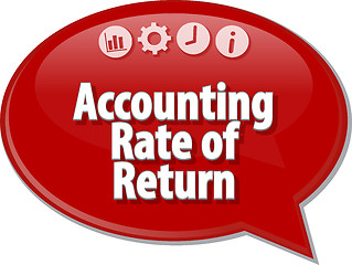Image showing Accounting Rate of Return Business term speech bubble illustrati