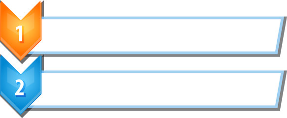 Image showing Two blank business diagram chevron list illustration