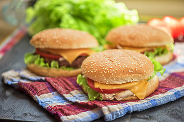 Image showing home made burgers