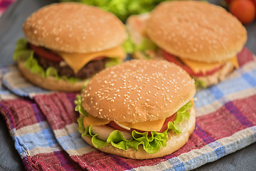 Image showing home made burgers