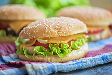 Image showing home made burgers