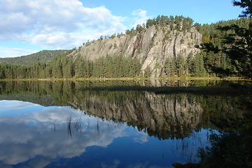 Image showing Mirror reflection in lake