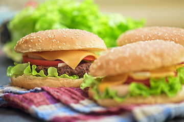 Image showing home made burgers